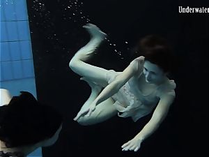two ladies swim and get nude gorgeous